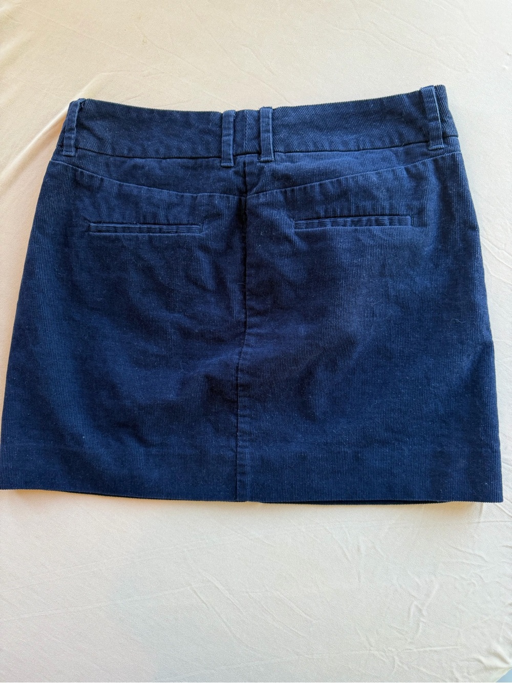 J. Crew Navy Corduroy 99% Cotton Skirt Size 4 Y2K summer fall comfort Academia - Picture 3 of 7